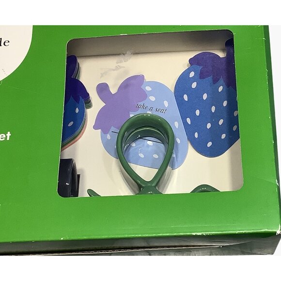 20 Piece Set Kate Spade New York Place Card Set Ceramic Paper Strawberry Design - Picture 6 of 8